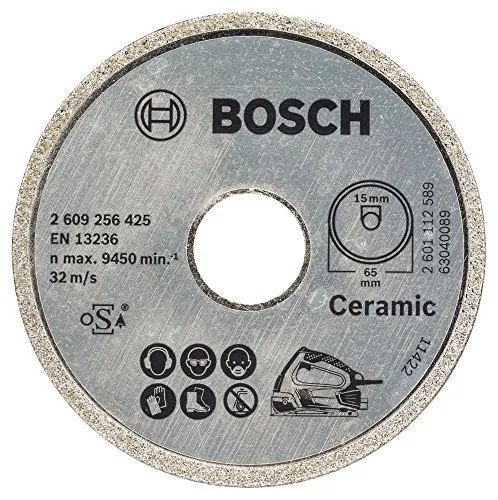 Bosch Home and Garden 2609256425 Diamant-Trennscheibe 65 x 15 mm, grau