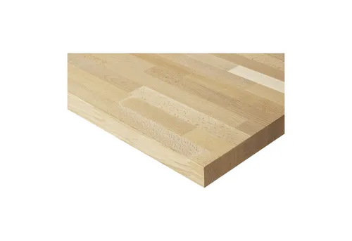 Buche Massiv Arbeitsplatte 750x700x50 mm - Robuste Buche-Massiv-Arbeitsplatte mit 100 % Buchenholz, ideal für langlebige Nutzung. Umweltfreundlicher Oberflächenschutz und 5 Jahre Qualitätsgarantie.