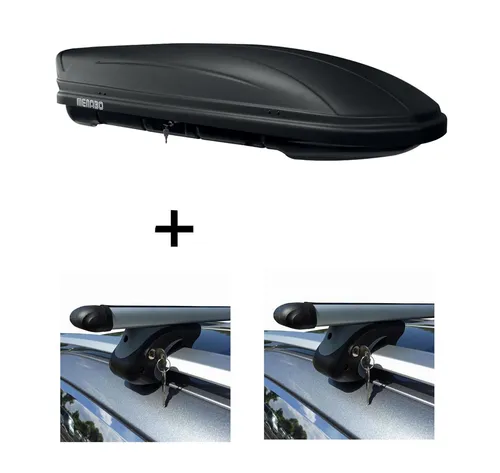 Dachbox MAA400L matt + Dachträger VDPXL135 für Mercedes E-Klasse T-Modell S212 09-13