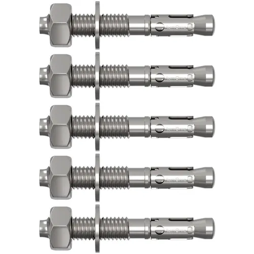 5x M10x80mm Schwerlastanker Verzinkt Keilanker Schwerlastdübel Bolzenanker Blitz