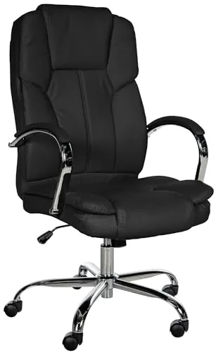 XXL Bürostuhl Xanthos - 210 kg Belastbar für höchsten Komfort - Bürostuhl mit Kopfstütze und gepolstertem Kunstleder, ideal für lange Arbeitsstunden, max. Belastbarkeit 210 kg, ergonomisch und langlebig.
