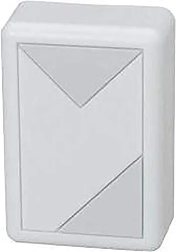 Doppelklang-Gong Prisma weiss m. hellgrauen 70150