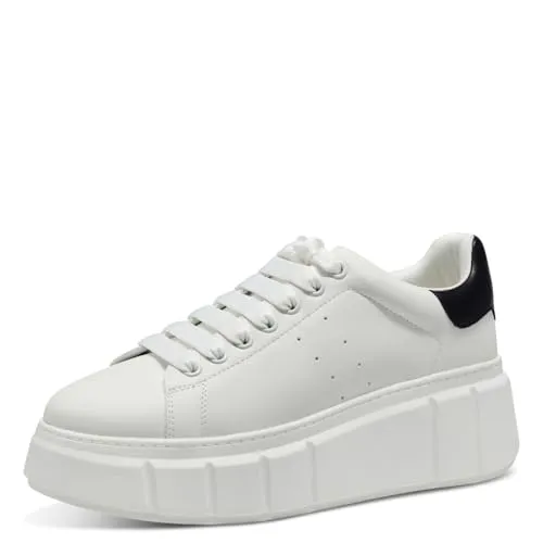 Tamaris Damen Klassische Ballerinas - Damen-Ballerinas mit komfortablem TOUCHit-Fußbett, ideal für stilvolle Auftritte und ganztägigen Komfort in klassischem Weiß/Schwarz.