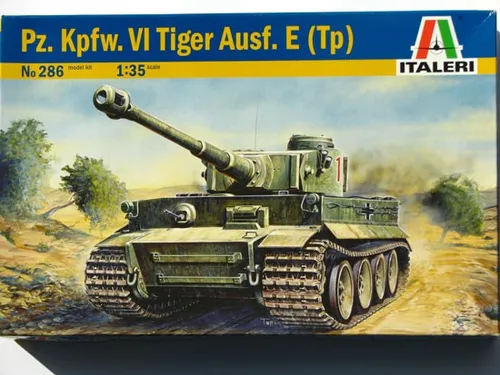 Italeri Tiger I Ausf. E/H1 0286 - Modellbausatz - Sonstige Elektroinstallationsartikel, detaillierter Modellbausatz des legendären Tiger I Panzers für Modellbau-Enthusiasten