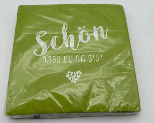 20x itenga Servietten für Hochzeit Geburtstag Kommunion Konfirmation Taufe Grün