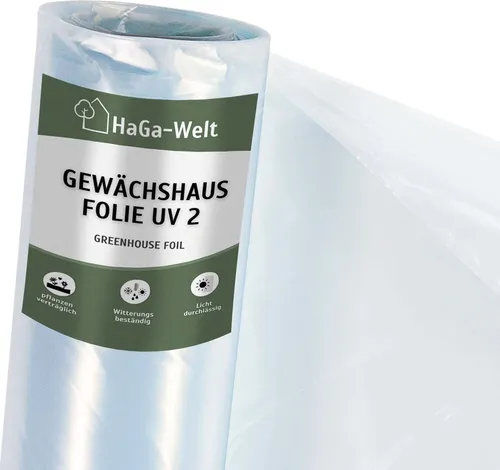 UV2 Gewächshausfolie – geeignet für Folientunnel und Gewächshäuser – 8 m