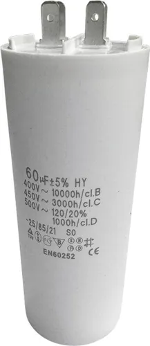 Kondensator Anlaufkondensator Motorkondensator Arbeitskondensator 450V AC 60µF (CBB60)