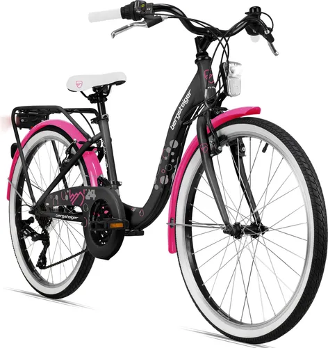 Bergsteiger Atlantis 24 Zoll Kinderfahrrad in pink von Bergsteiger