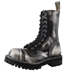 Steel - Rub Off, 10-Loch Boots - Weiß - 37