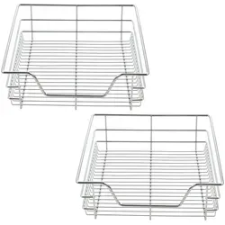 [en.casa] Teleskopschublade 2er Set 60cm - Schubladenauszüge für mehr Ordnung in der Küche oder im Bad. Mit vollausziehbaren Teleskopschienen und einer maximalen Belastung von je 20 kg, ideal für jeden Schrank.