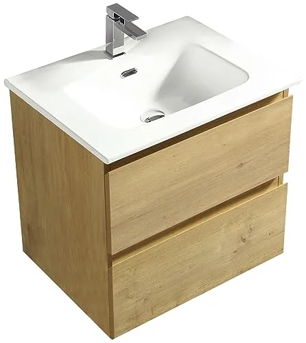 Alpenberger Waschbecken mit Unterschrank 60 cm Eiche Natur in braun von Alpenberger Germany