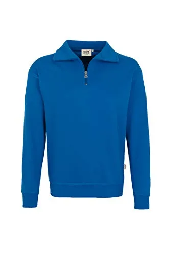 HAKRO Zip-Sweatshirt in royalblau - Größe M - Hochwertiges Sweatshirt für Herren, ideal für Beruf und Freizeit, aus 70% Baumwolle für optimalen Tragekomfort und 300 g/m² Stoffstärke.