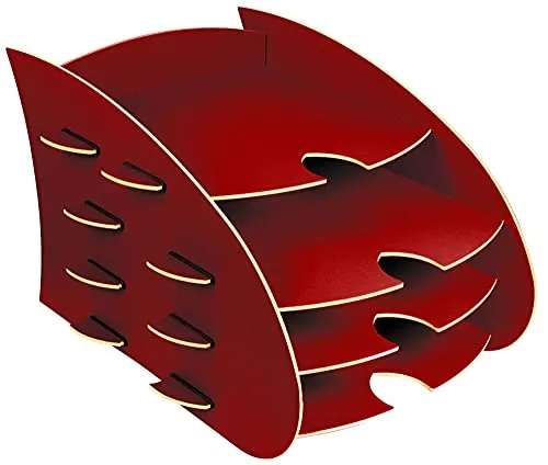 Werkhaus Aero Brief- & Ablagekorb - Robuster Holz/MDF Ablagekorb, kinderleicht aufzubauen und umweltfreundlich aus Recyclingmaterial gefertigt. Hochwertiger Digitaldruck mit UV-Schutzlack für langlebige Qualität.