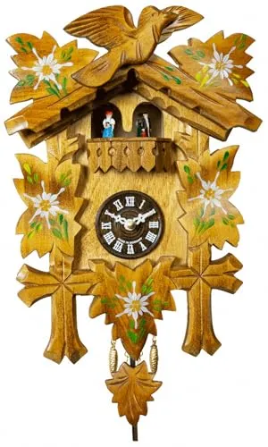 Trenkle Schwarzwalduhr, drehende Tänzer TU 268 PQ - Kuckucksuhren mit Quarzwerk, handgefertigt in Deutschland und ein einzigartiges Design mit drehenden Tänzern für nostalgischen Charme.