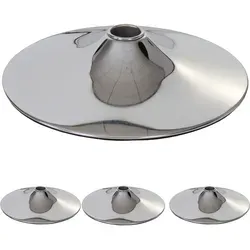 4er-Set Fußteller für Barhocker und Esszimmerstühle in silber von Mendler