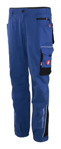 Fortis Herren-Cargohose Performance kornblau/schwarz Größe 42 - Robuste Herren-Cargohose aus dehnbarem Ripstopgewebe. Mit praktischen Taschen und reflektierenden Elementen für optimale Funktionalität. Ideal für aktive Einsätze.