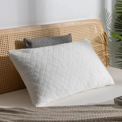EGO Home Kopfkissen 40x80 cm mit zerkleinertem Memory-Schaum, Nackenkissen für Rückenschläfer & Bauchschläfer, Memory Foam Kissen 80x40cm, Seitenschläferkissen mit Waschbarer Bezug, ÖKO-TEX
