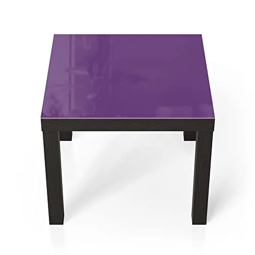 DEQORI Couchtisch 55x55 cm Schwarz 'Violett' von DEQORI