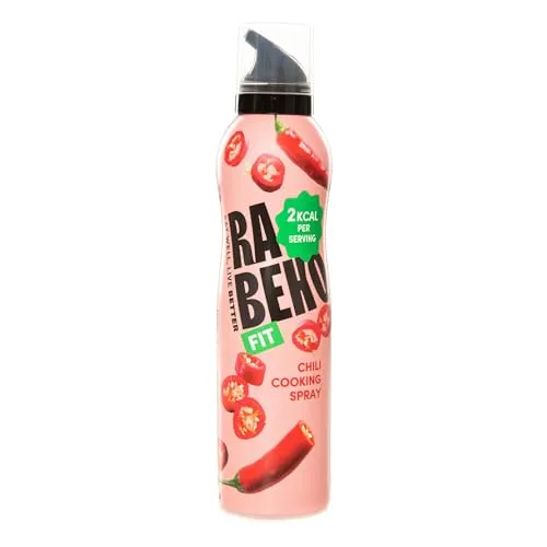 Rabeko Zero Kochspray kalorienarm | CHILI | 800 Portionen,2 kcal pro Sprühstoß| Pfannenspray zum Braten, Grillen & Backen| ohne Zusätze, ohne Zucker| Non-Stick Cooking Spray|Gluten und Laktosefrei