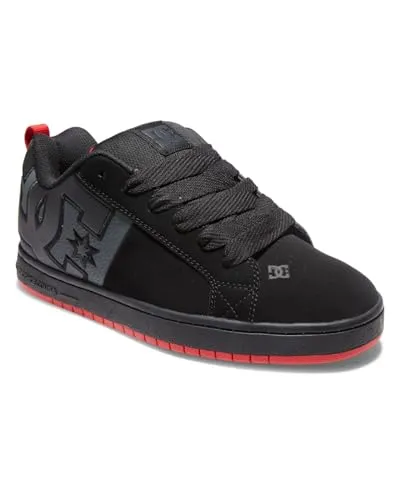 DC Shoes Court Graffik - Herren-Skateboardschuhe - Stylische Leder-Schuhe mit belüfteten Zonen für optimale Atmungsaktivität und extra Komfort durch gepolsterten Schuhkragen – perfekt für Skateboarding und Freizeit.