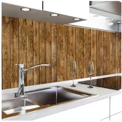 danario Küchenrückwand selbstklebend - Matt - Holzlatten-Design - Spritzschutz für die Küche, robust und einfach zu reinigen. Ideal für Mietwohnungen dank ablösbarem Spezialkleber, schnell und ohne Bohren anzubringen.