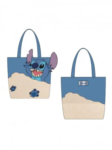 Disney Lilo & Stitch — Beach Day Stitch Tragetasche - Messenger-Bag mit charmanten 3D-Ohren und Pfoten, luxuriösem Innenfutter aus Wildleder und praktischen Fächern für Disney-Fans unterwegs.