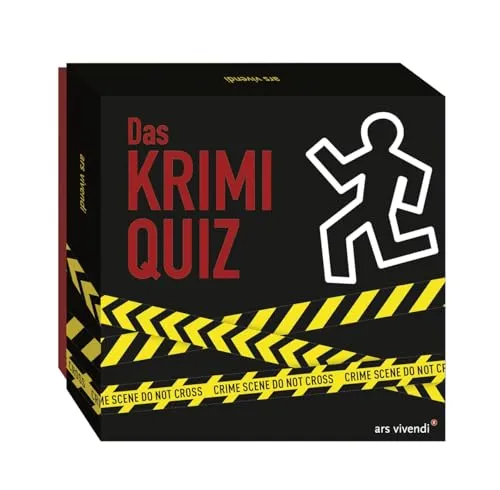 ARS VIVENDI Krimi-Quiz – 66 Quizkarten rund um Verbrechen, Mord & Kriminalliteratur | Kartenspiel mit Anleitung | Spannendes Quizspiel für Krimifans | Geschenkidee
