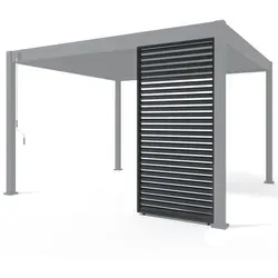 PergoLine Seitenwand, Anthrazit, Metall, 6x234x93 cm, Sonnen- & Sichtschutz, Pavillons & Pergolas, Pergolas