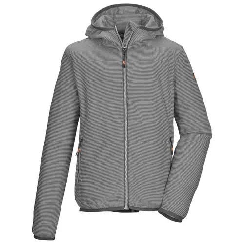 killtec KOW 246 BYS Fleece Jacket anthrazit (00203) 176 - Funktionsjacken für Kinder, ideal als Midlayer oder Übergangsjacke, mit praktischer Kapuze, elastischen Bündchen und Kinnschutz für höchsten Tragekomfort.