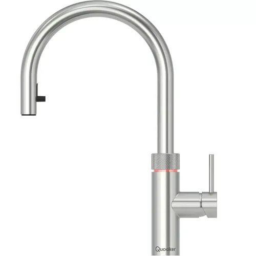Quooker 3XRVS Armatur Edelstahl - Kochendes Wasser direkt aus der Armatur – ideal für Tee, Kaffee & mehr! Bis zu 55 % effizienter als ein Boiler, platzsparend und mit flexiblem Auszugauslauf.