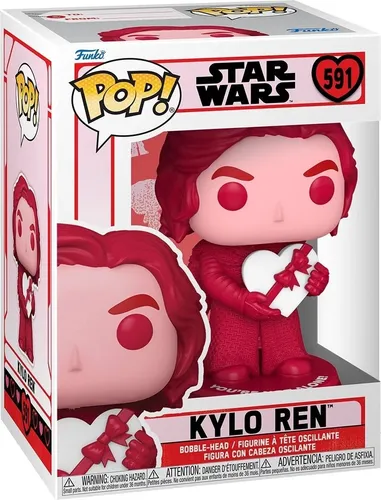 FUNKO POP! - KYLO REN 591 ☆ Star Wars ☆ Valentine Pink - With Free Protector