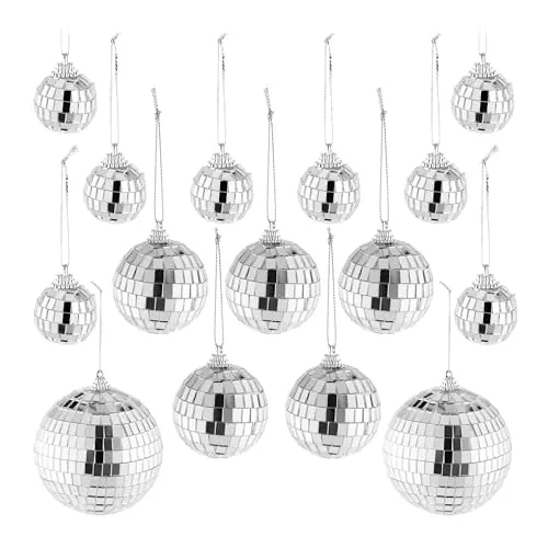 45x Mini Spiegelkugel für Partys und Veranstaltungen - Diese 10 cm große Mini Spiegelkugel sorgt für stimmungsvolle Lichtreflexe und ist ideal für jede Feier. Aus hochwertigem Glas und Schaumstoff gefertigt, ist sie leicht und einfach zu dekorieren.