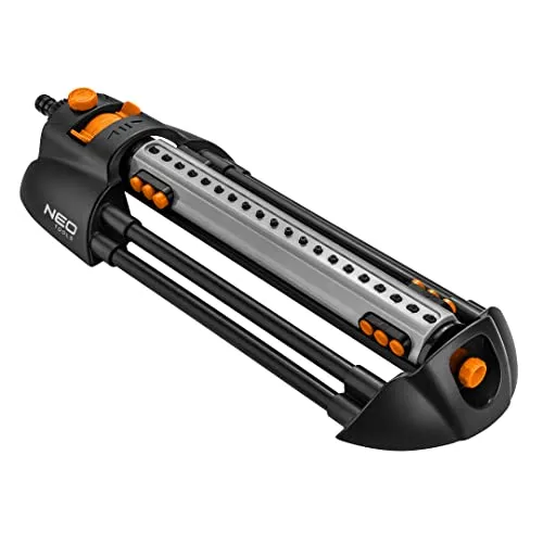 NEO TOOLS Oszillationssprenger für Garten bis 320 m² - Sanitärinstallation: Effizienter Gartensprinkler mit 20 Auslassdüsen, ideal für die automatische Bewässerung von Rasen und Pflanzen. Einstellbare Reichweite bis 16 x 20 m für optimale Bewässerung.