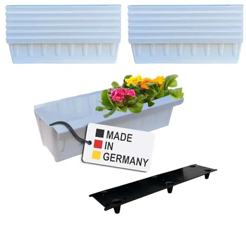 BURI 12 Euro-Paletten Blumenkästen-Einsätze mit Bewässerungsmatte - Blumenkästen für Europaletten, ideal zur Gestaltung von Hochbeeten oder Kräutergärten. Inklusive Bewässerungsmatte für gesunde Pflanzen und einfache Montage ohne Werkzeug.