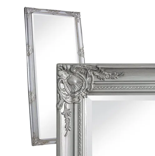 dasmöbelwerk Barock XXL Wandspiegel Silber 200 x 100 cm in silber von dasmöbelwerk
