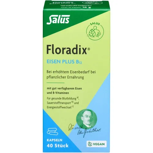 FLORADIX Eisen plus B12 vegan Kapseln 40 St.