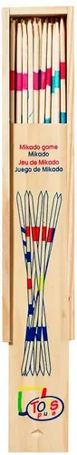 Mikadospiel im Holzkasten 41 Stäbe Geschicklichkeitsspiel goki HS 200