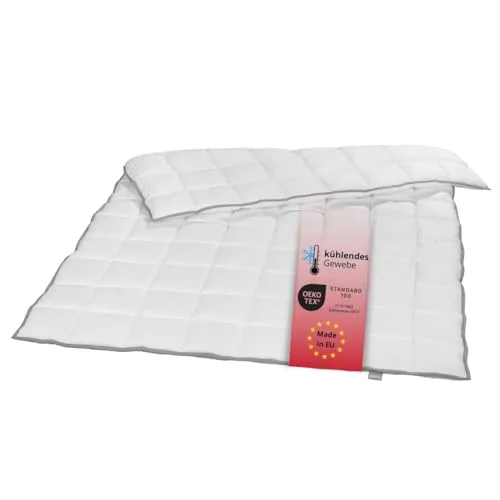 liebling Microfaserbettdecke mit Top Cool Gewebe, 200 cm x 200 cm - Kassettenbettdecke mit kühlendem Effekt, perfekt für angenehme Nächte. Allergiker geeignet und aus 100% Polyester (Mikrofaser) gefertigt, sorgt sie für besten Schlafkomfort.