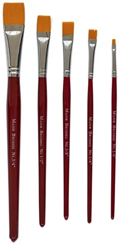 Betzold - Borstenpinsel-Set mit 5 Pinseln - Malpinsel-Set Mal-Pinsel Kunst-Unterricht