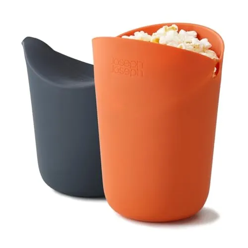 Joseph Joseph M-Cuisine – Set mit 2 Silikon-Mikrowellen-Popcornkegeln - Popcornmaschinen, mikrowellengeeignet und aus hitzebeständigem Silikon für eine einfache und schnelle Zubereitung.