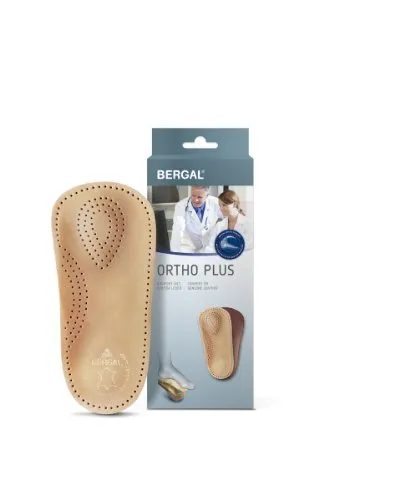 BERGAL Ortho Plus - Einlegesohlen - Unterstützendes Fußbett mit echtem Leder Herren Gr. 41