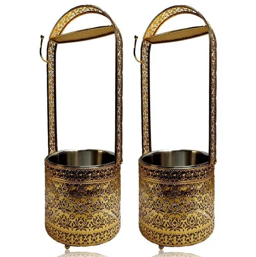 BAYLI Kohlekorb - 45,5 cm Shisha Kohlebehälter - Kohlekörbe für Shisha-Liebhaber, aus hochwertigem Stahl, sicherer Transport glühender Kohle dank stabilem Griff und Zangenhalter, ideal für ein angenehmes Shisha-Erlebnis.