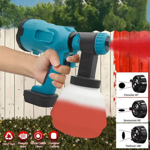 230V Farbsprühsystem - Elektrische Farbspritzpistole für Wand & Auto - Effizientes Farbsprühsystem mit 3 einstellbaren Sprühmuster, ideal für Renovierungen. Farbbehälter mit 1000ml und 600W Leistung sorgen für gleichmäßige Ergebnisse.
