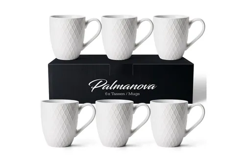 MiaMio Tasse 6 x 400 ml – Modernes Kaffeetassen Set - Cappuccinotassen Set mit 6 modernen Keramiktassen (400 ml), ideal für Kaffee, Tee und mehr – perfekt für den stilvollen Haushalt.
