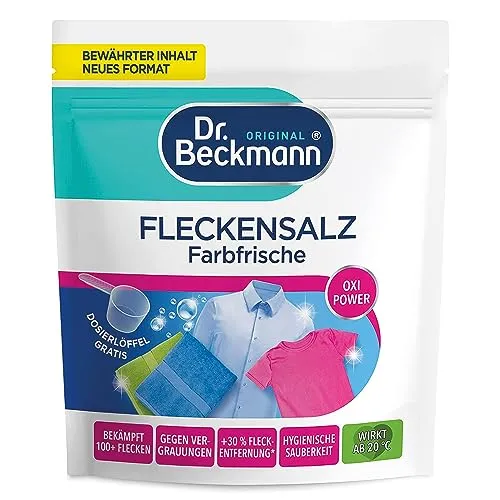 Dr. Beckmann Fleckensalz Farbfrische | gegen mehr als 100 Flecken und leichte Verfärbungen | inkl. Dosierlöffel | 400 g