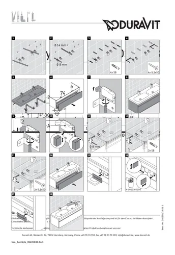 Duravit DuraStyle Waschtischunterbau wandhängend von Duravit