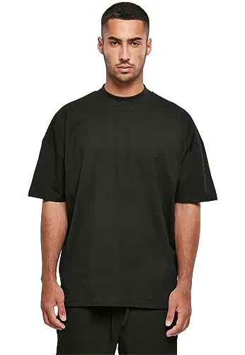 Build Your Brand Herren T-Shirt Oversized Mock Neck Tee Black M