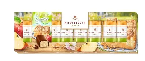 Niederegger | Marzipan Klassiker® | Sorte »Apfelstreusel« | 1x100g | Umhüllt von zartschmelzender Vollmilch-Schokolade | Marzipan Geschenk