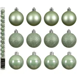 Weihnachtskugeln Kunststoff 3cm klein & bruchsicher Christbaumkugeln Weihnachtsbaumkugeln Christbaumschmuck Weihnachtsbaumschmuck Uni Matchagrün 14