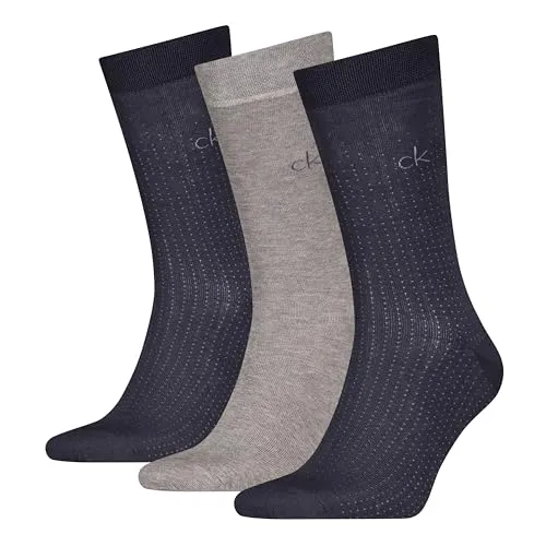 CK MEN SOCK 3P GIFTBOX DROPNEEDLE GRID
